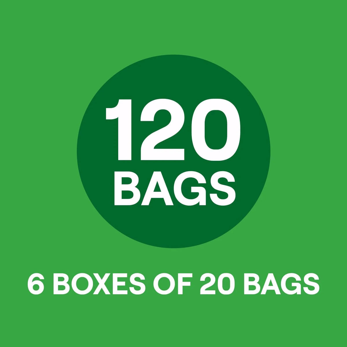 Seventh Generation Tall Kitchen Trash Bags, 13 Gallon, 20 Ct, 6-Pack
