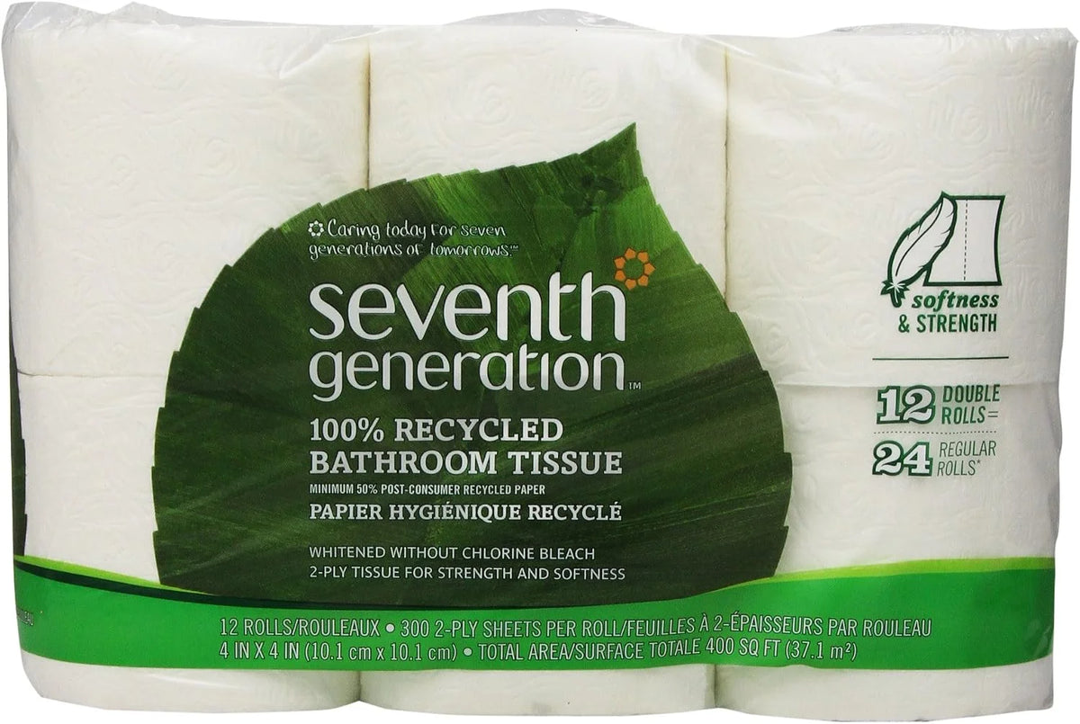 100% Recycled Bathroom Tissue, 2-Ply, White, 240 Sheets/roll, 48/carton