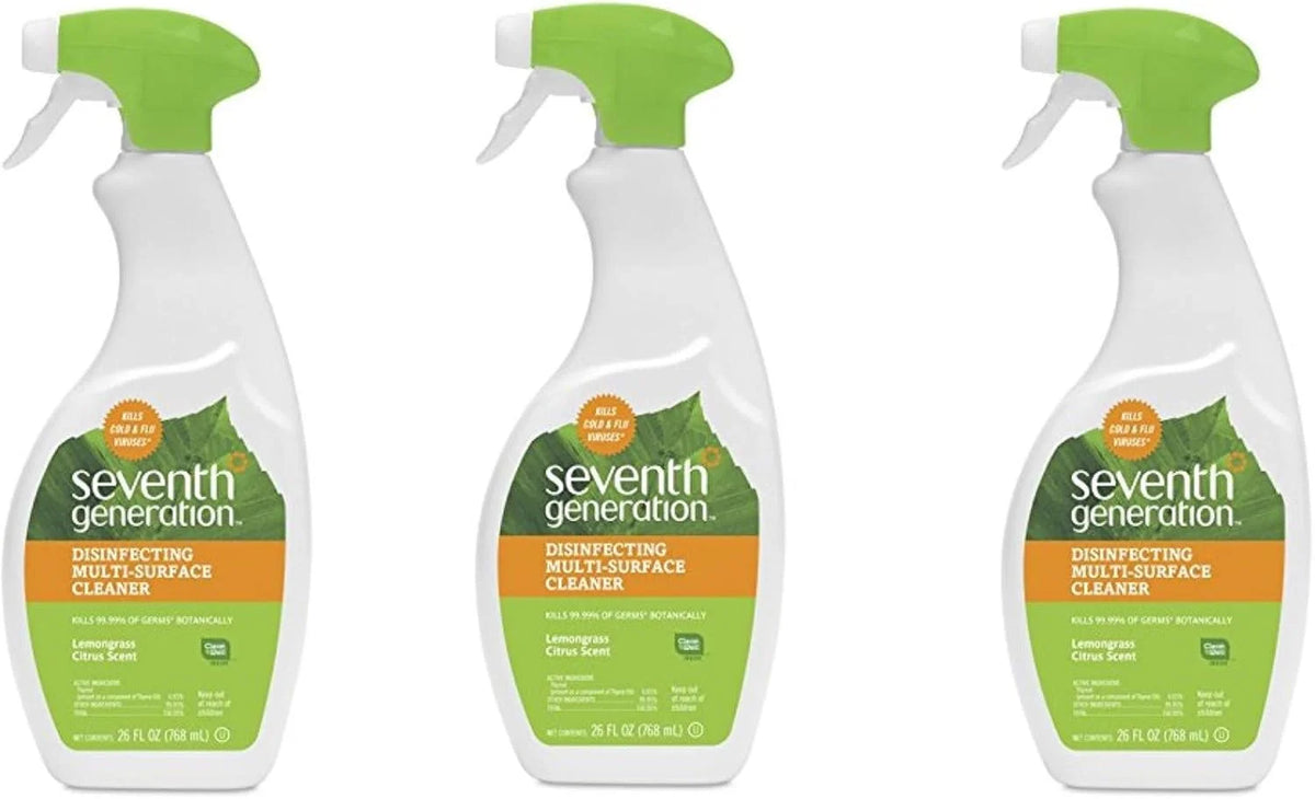 Seventh Generation Botanical Multi-surface Disinfecting Cleaner, Lemongrass Citrus, 26 fl oz (3 pack)