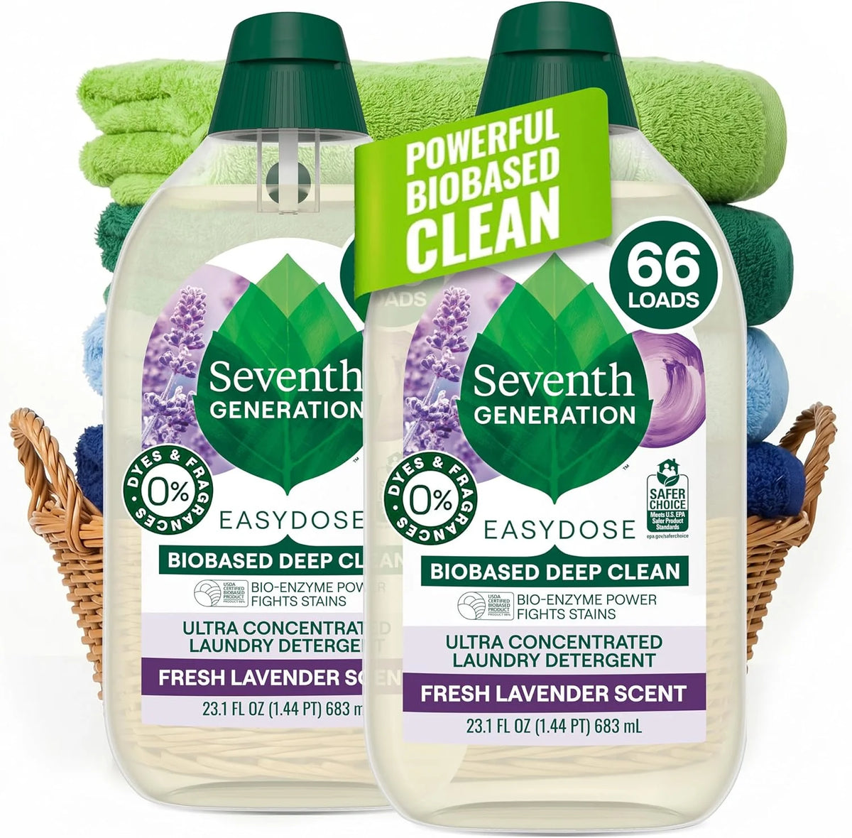 Seventh Generation, EasyDose Laundry Detergent, Fresh Lavender, 23 oz
