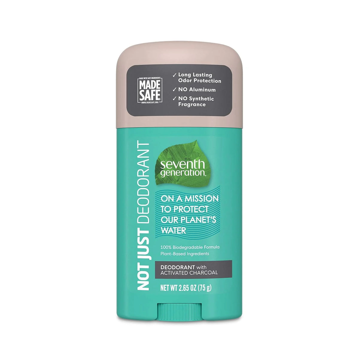 Seventh Generation Aluminum-Free Deodorant Activated Charcoal Biodegradable Formula 2.65 oz