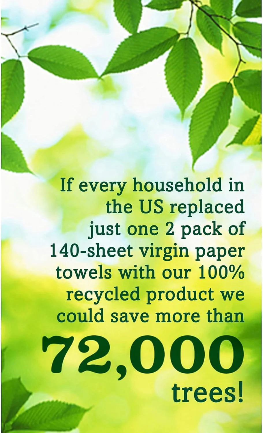 Seventh Generation Natural Unbleached 100% Recycled Paper Kitchen Towel Rolls, 2-Ply, 11 x 9, 120/Roll, 24 Rolls/Carton