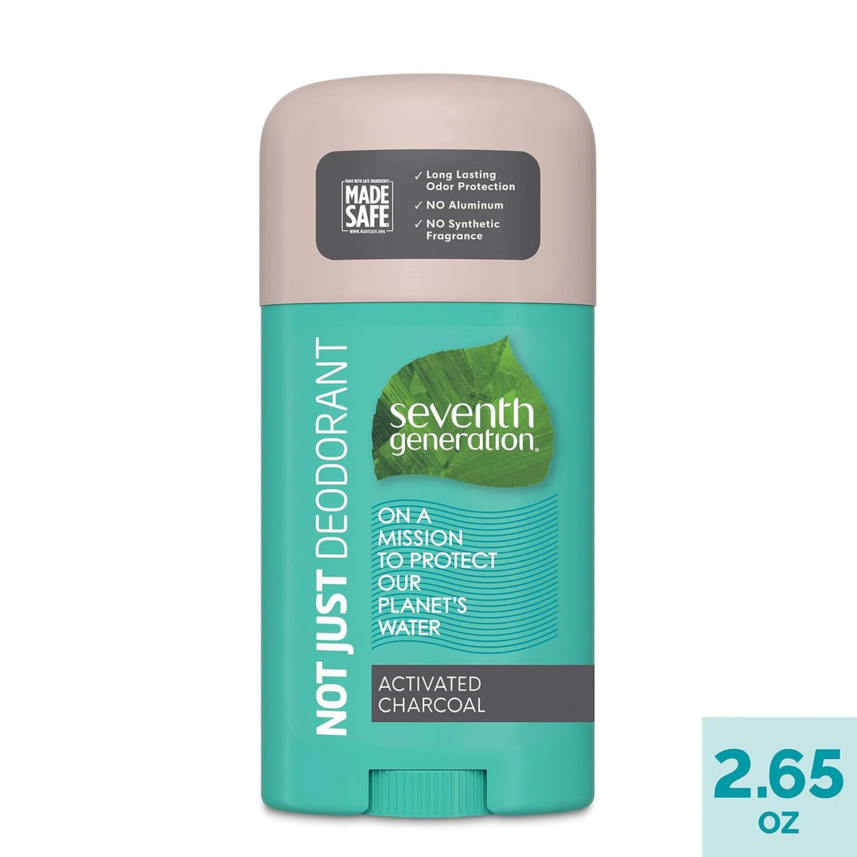 Seventh Generation Aluminum-Free Deodorant Activated Charcoal Biodegradable Formula 2.65 oz